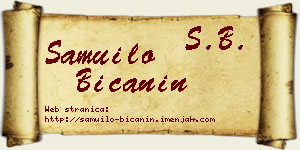 Samuilo Bićanin vizit kartica